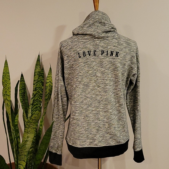 PINK Funnel Neck Terry Sweatshirt - Picture 2 of 3